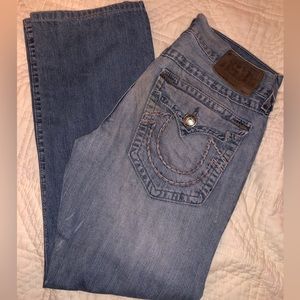 True Religion Ricky Super T Faded Denim Jeans